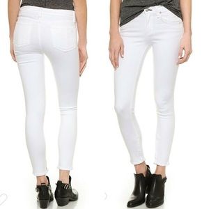 Rag & Bone White Capri Zipper Ankle Pants Jeans 25